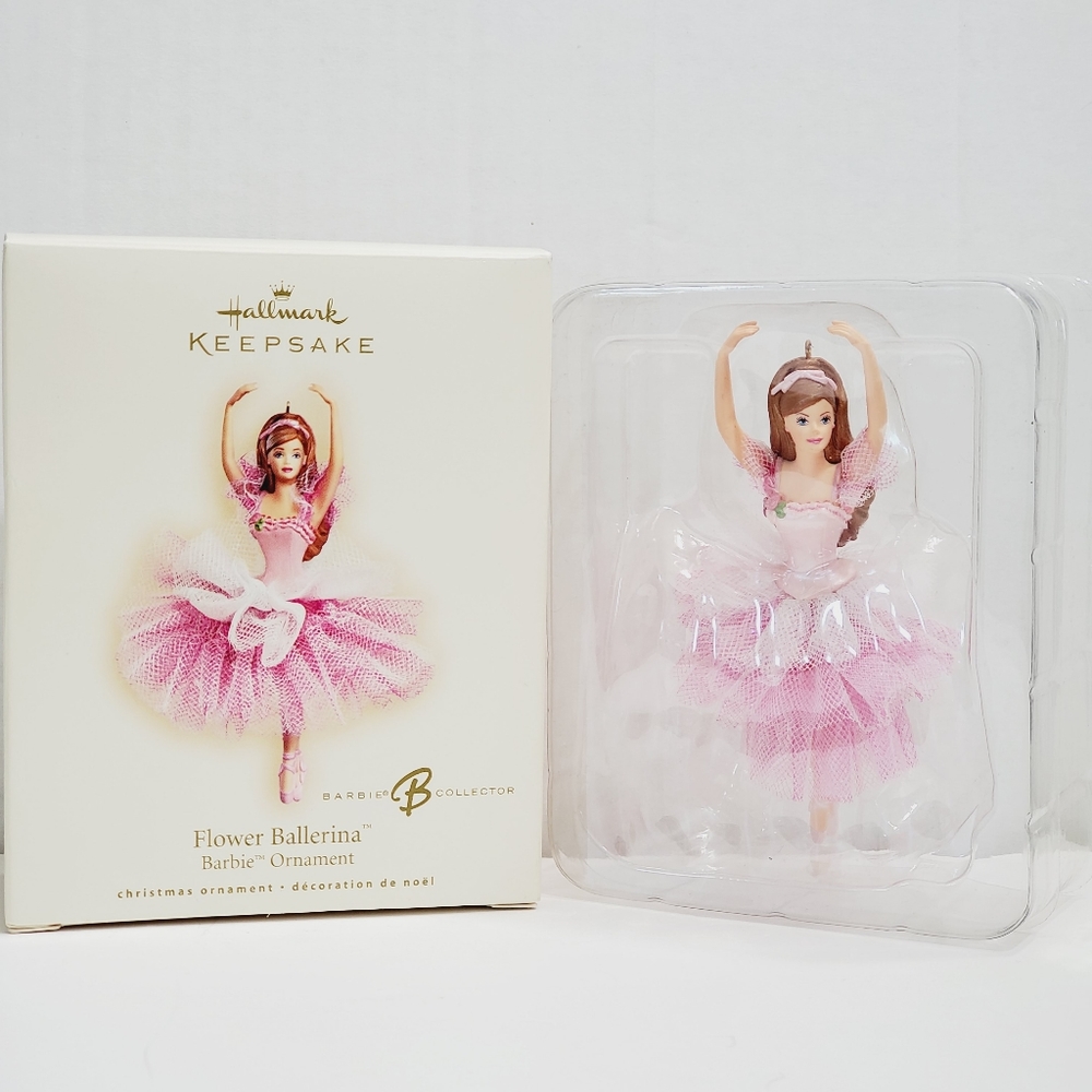 NIB 2007 Hallmark Flower Barbie Christmas Ornament vintage